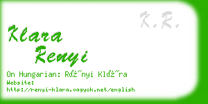 klara renyi business card